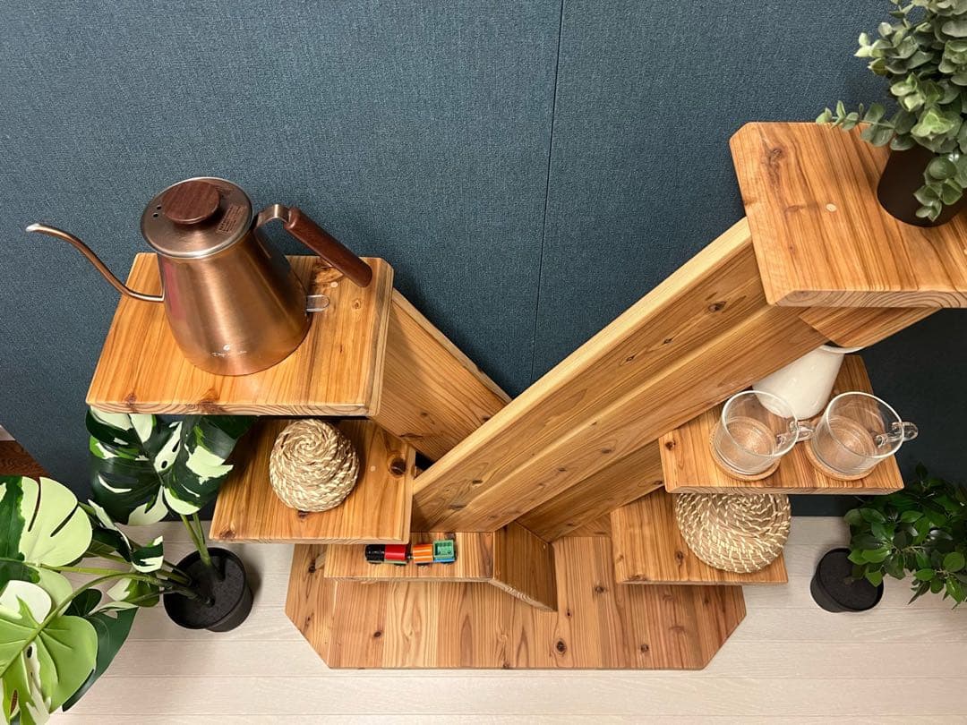 【在庫整理】 シェルフ アガベ 杉 90cm 30cm 105cm