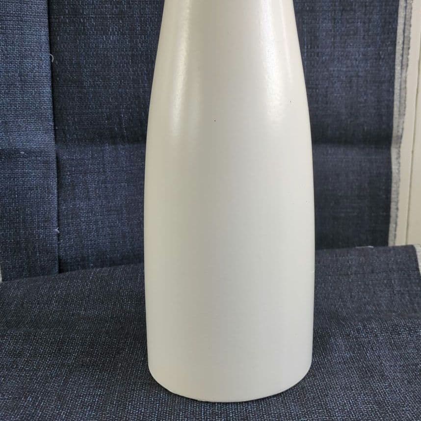 ドイツ　花瓶　scheurich　陶器製ヴィンテージ花瓶　ホワイト細長花瓶