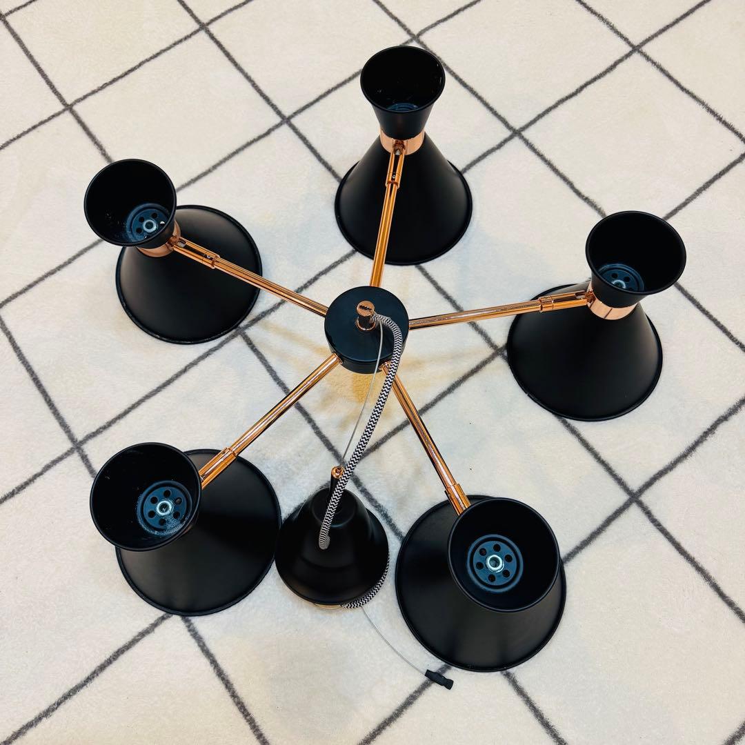 Francfranc ジガー ペンダントランプ 照明 ブラック ゴールド