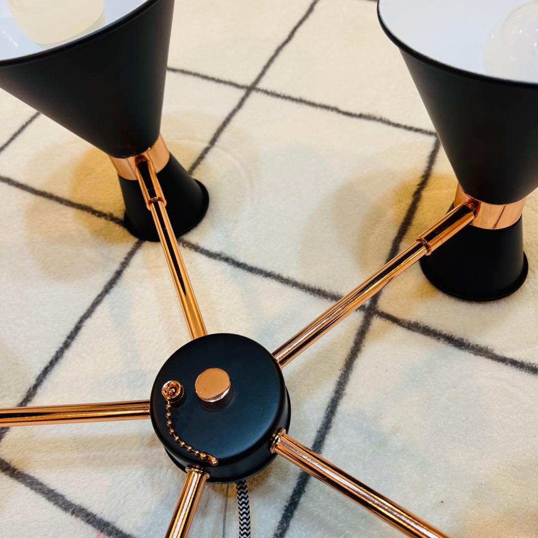 Francfranc ジガー ペンダントランプ 照明 ブラック ゴールド