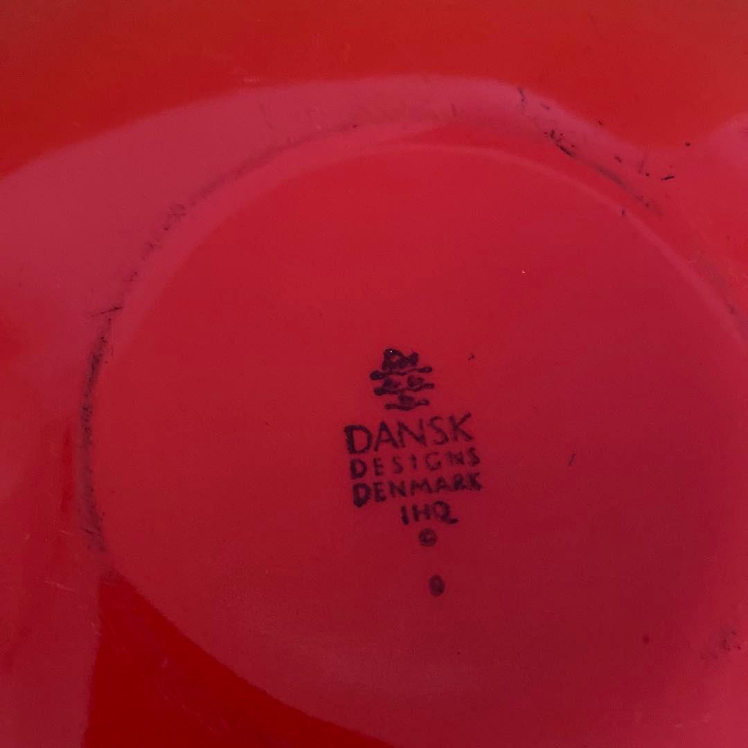 DANSK 赤いホーロー パエリアパン中型