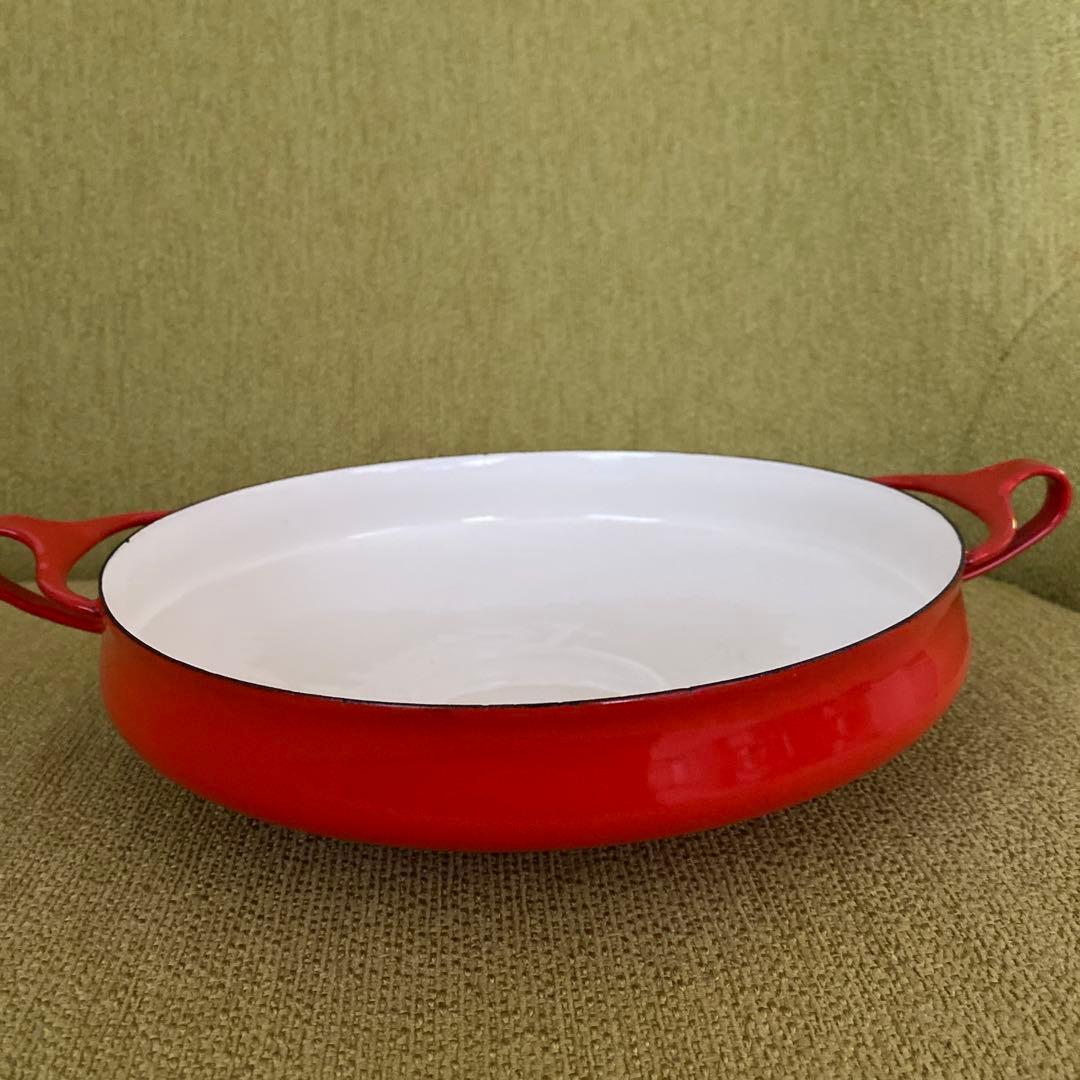 DANSK 赤いホーロー パエリアパン中型