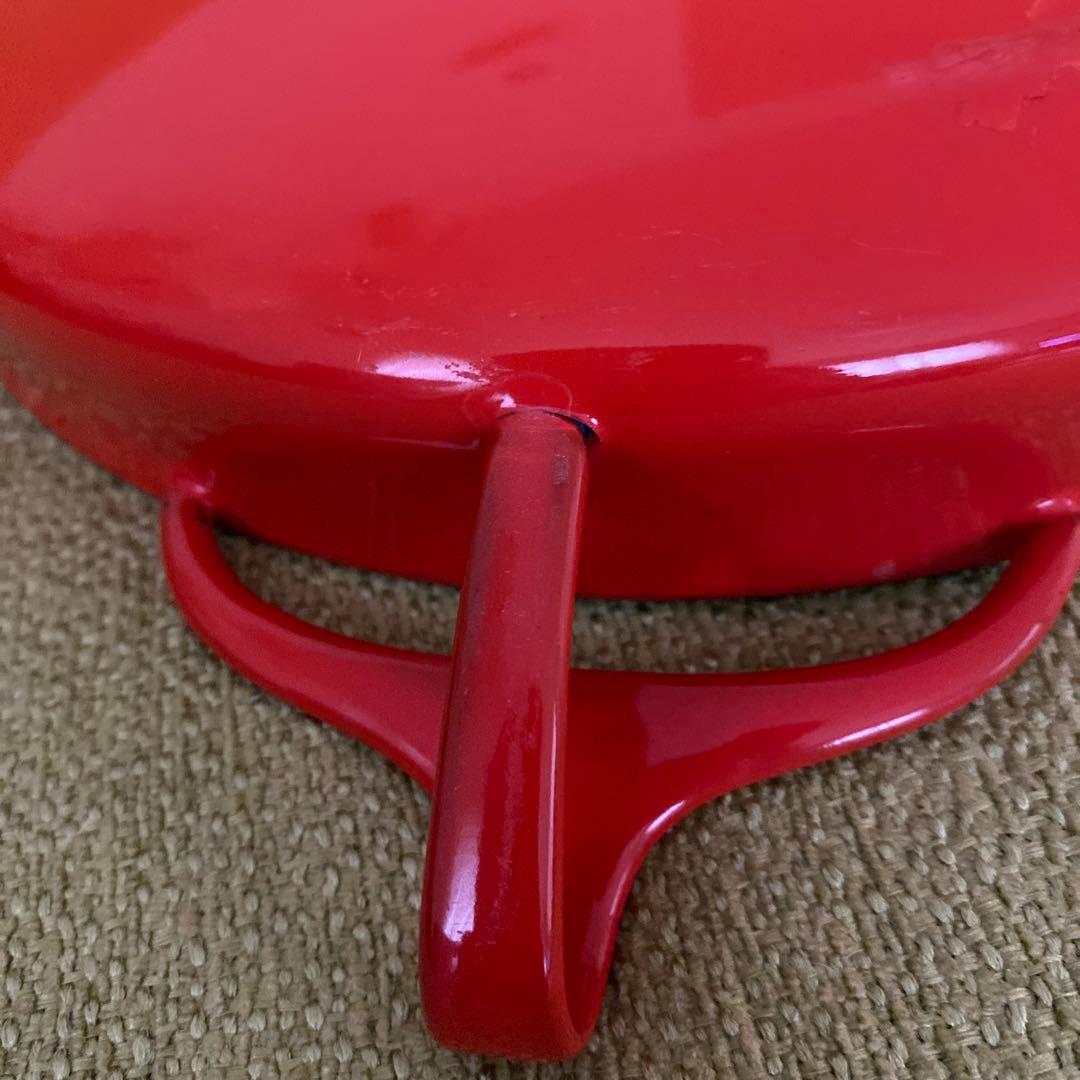 DANSK 赤いホーロー パエリアパン中型