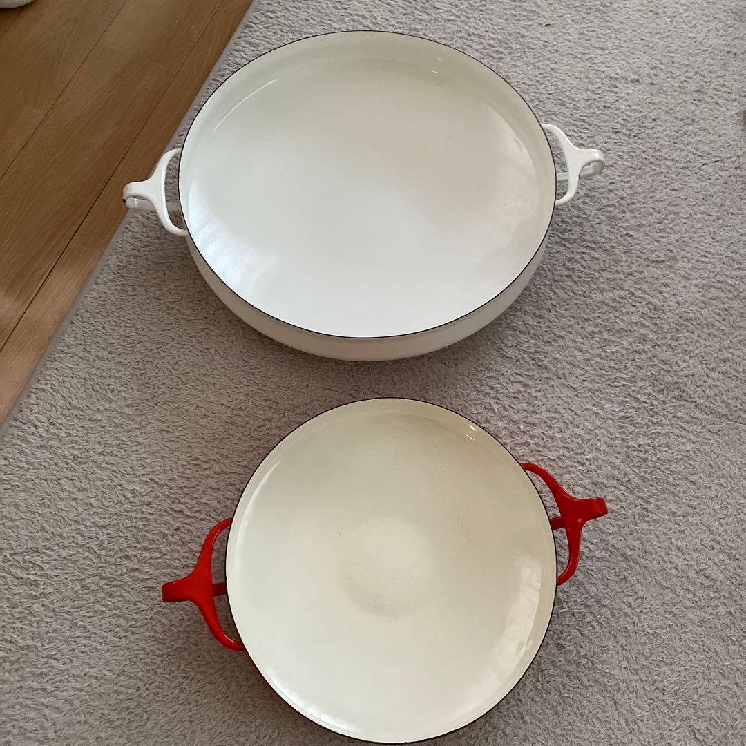 DANSK 赤いホーロー パエリアパン中型