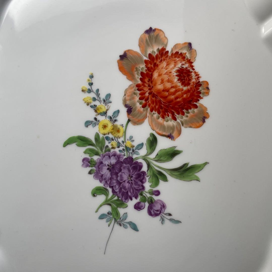 極美品マイセンmeissenオーバルプレート　ハンドペインティング　1級品