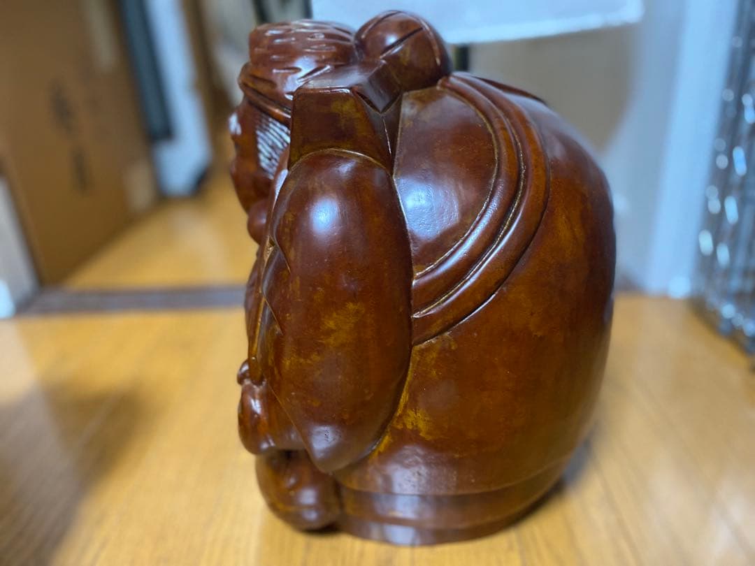 木彫り 大黒天 2体セット 高さ35cm 七福神 大型 置物 縁起物 重厚感