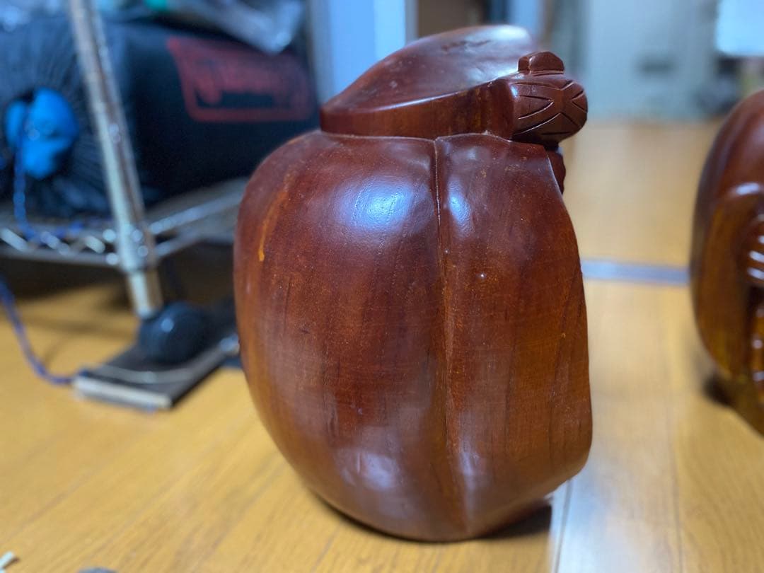 木彫り 大黒天 2体セット 高さ35cm 七福神 大型 置物 縁起物 重厚感