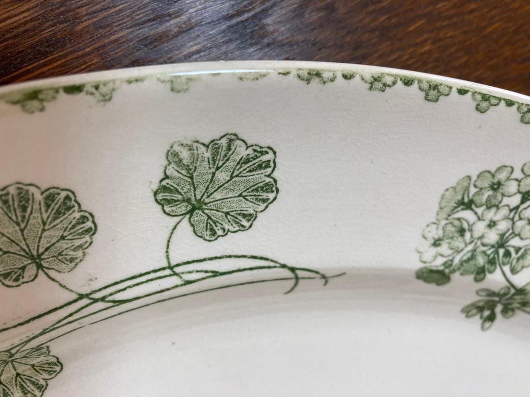 フランス陶器☆サルグミンヌ ゼラニウム オーバルプレート 大皿