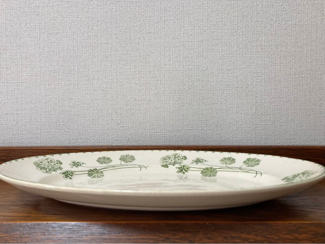 フランス陶器☆サルグミンヌ ゼラニウム オーバルプレート 大皿