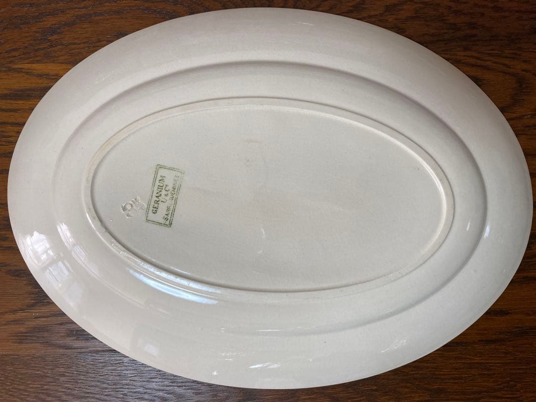 フランス陶器☆サルグミンヌ ゼラニウム オーバルプレート 大皿