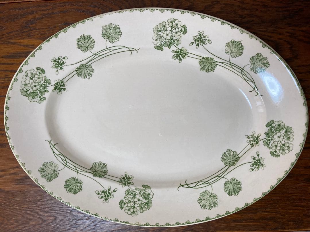 フランス陶器☆サルグミンヌ ゼラニウム オーバルプレート 大皿