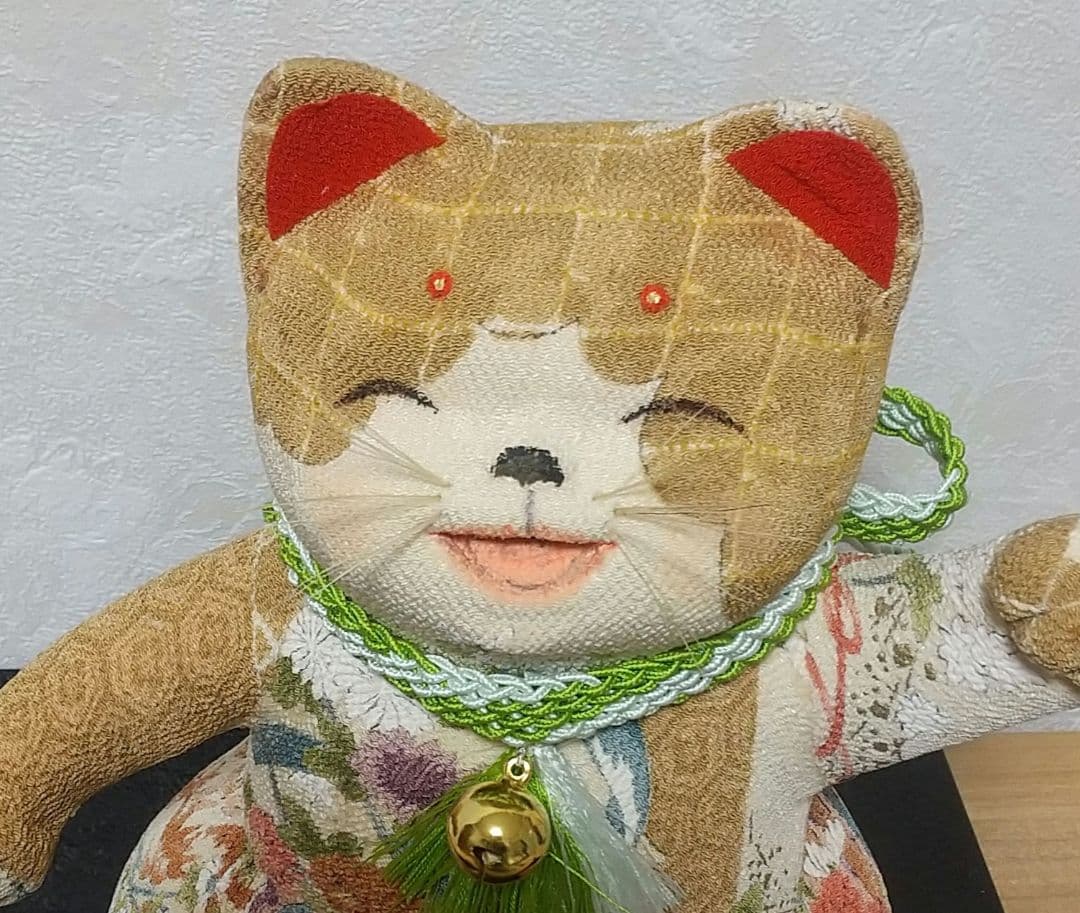 大猫　端午の節句 鯉のぼり ネコ　ねこ　ハンドメイド　手作り　縮緬　招き猫