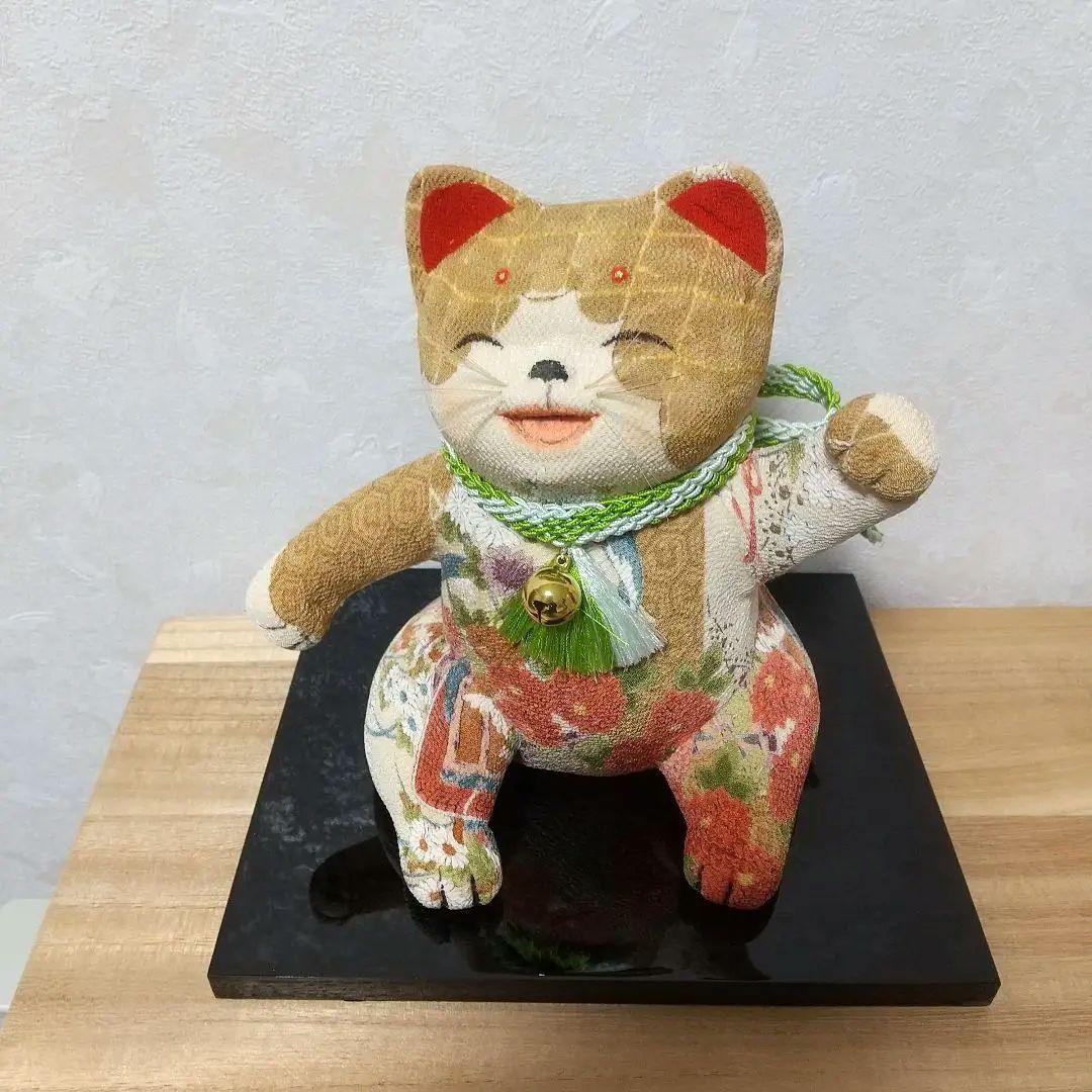 大猫　端午の節句 鯉のぼり ネコ　ねこ　ハンドメイド　手作り　縮緬　招き猫