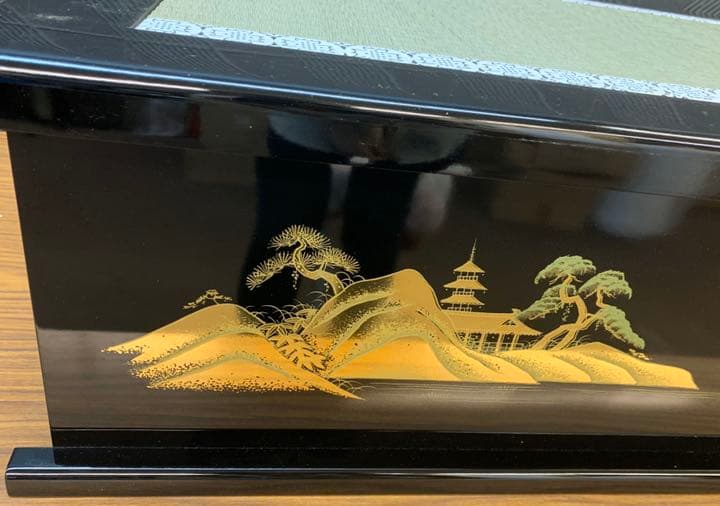 85 金箔山水　高床台　飾り台　台　五月人形