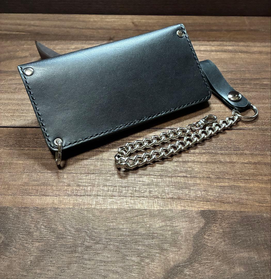 本革牛革ロングトラッカーウォレット