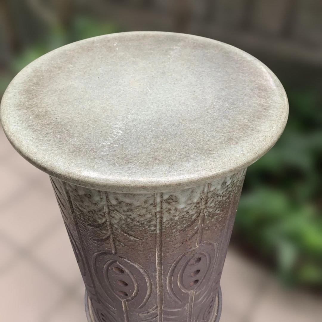 信楽焼　花台　フラワースタンド　透かし彫　ガーデニング