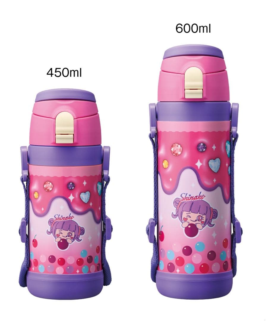 しなこ 水筒3WAYキッチンボトル ピンク 450ml 600ml 2本 - メルカリ