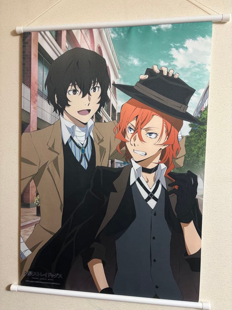 超希少】太宰治 中原中也 双黒 文豪ストレイドッグス タペストリー 文