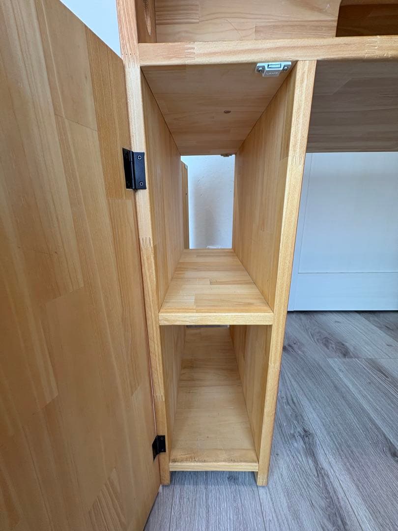 ネイルサロン開業　オーダーネイルデスク/作業台北欧ナチュラル無垢パイン材