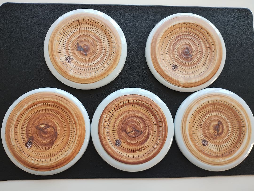 清水焼 2代目大野瑞昭作　銘々皿5枚セット