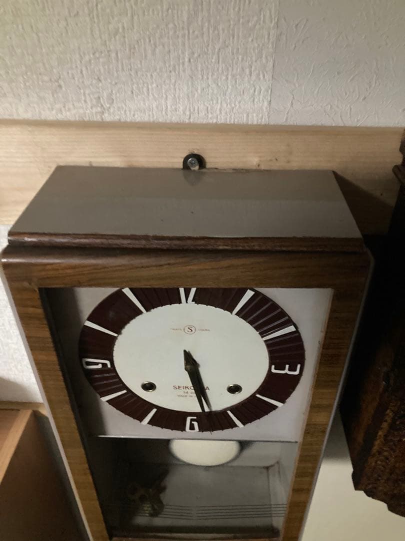 SEIKOSHA アンティーク柱時計14日巻 昭和レトロ 稼働中
