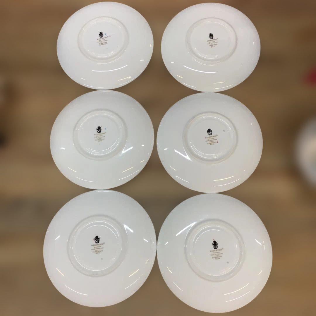 ウェッジウッド フロレンティーン ターコイズ スープカップ&ソーサー6客セット