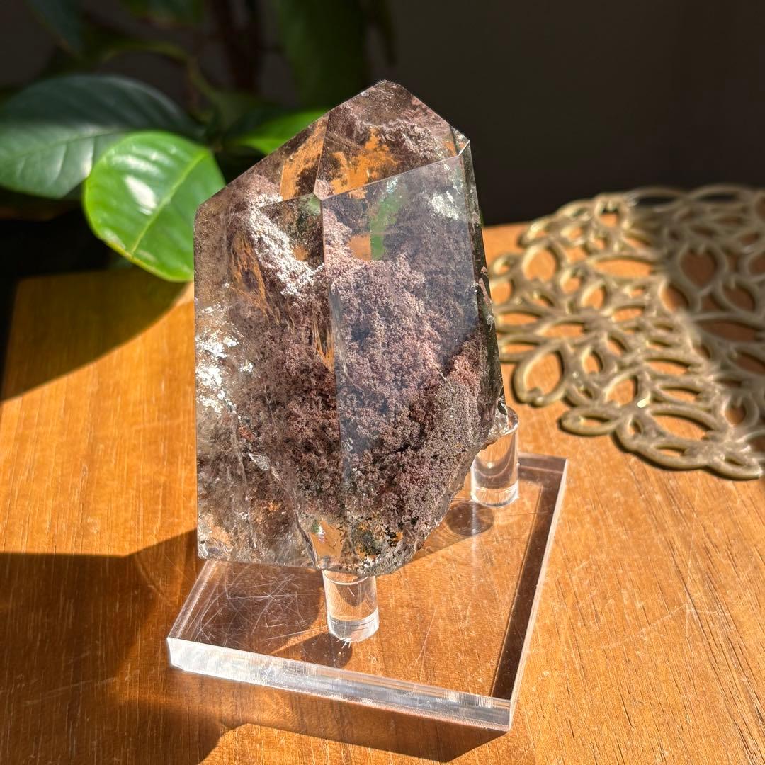 天然石 ガーデンクォーツ フリーフォーム置物166g