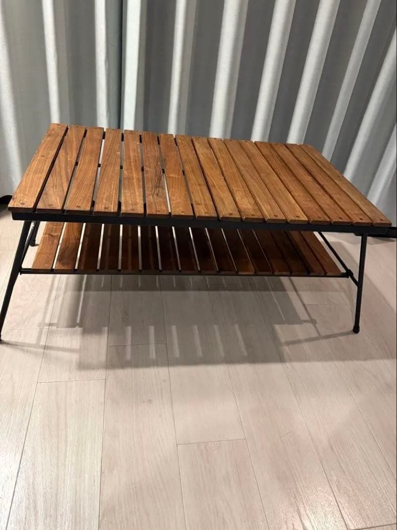 ウォルナットアイアンテーブル　オーダーメイド品