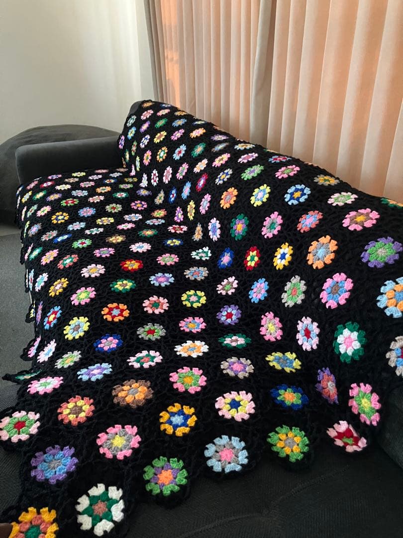 mash　手編み　ハンドメイド　ベッドカバー