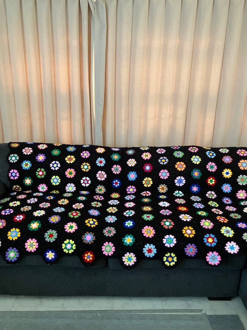 mash　手編み　ハンドメイド　ベッドカバー