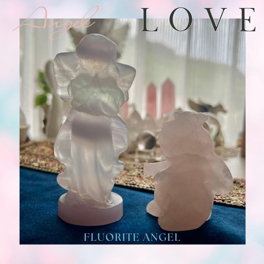 フローライト 天然石 Fluorite angel໒꒱· ゜