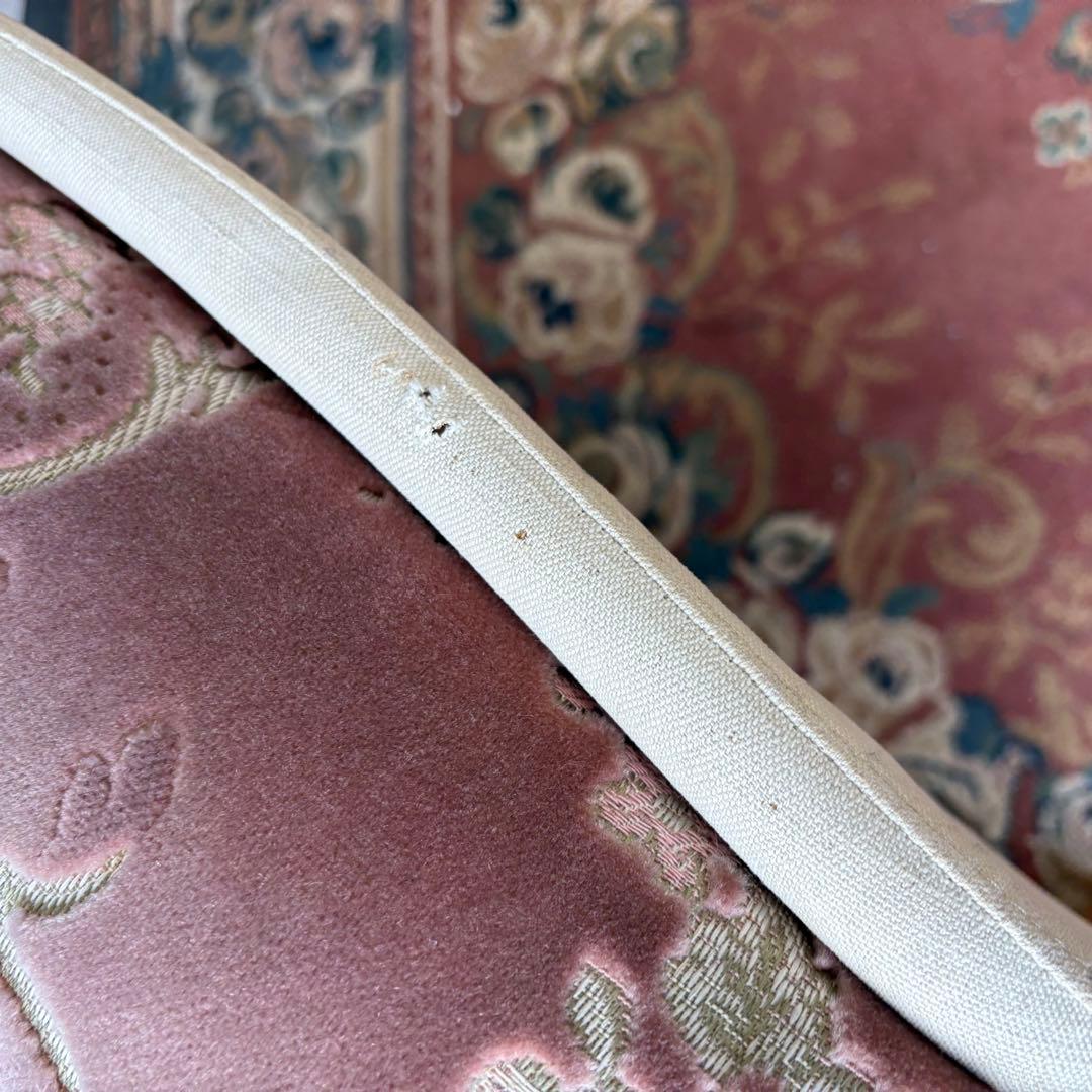 昭和レトロ カリモク 花柄ベロア リクライニングチェア 一人掛けソファー ロビー