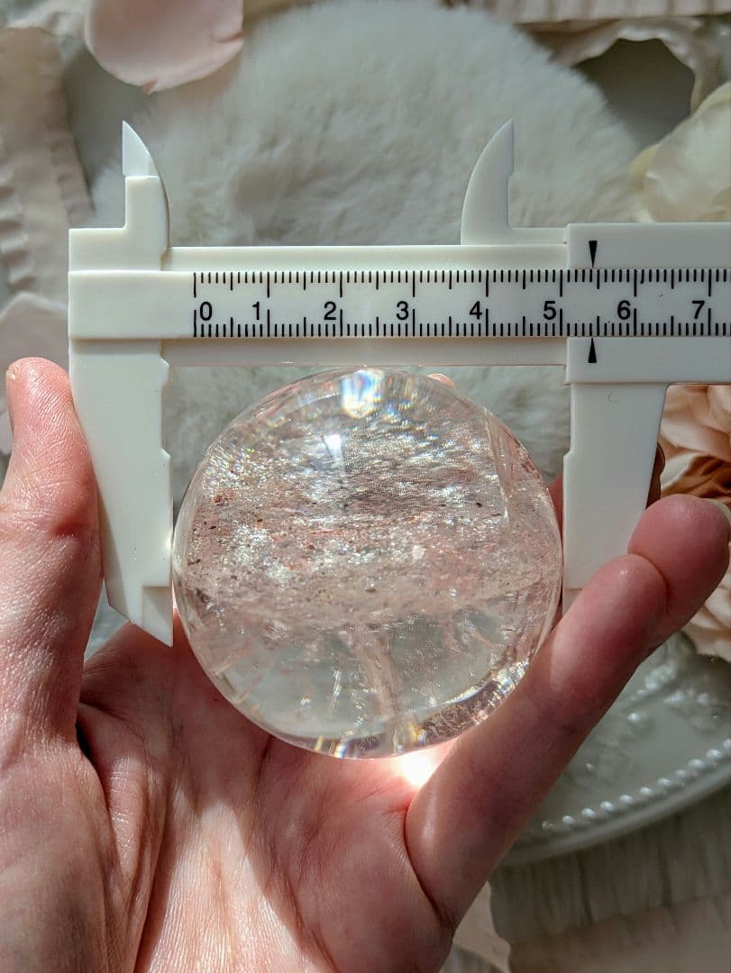 ♡ピンクアゼツライト（通称） ピンククリアクォーツ スフィア 堆積層