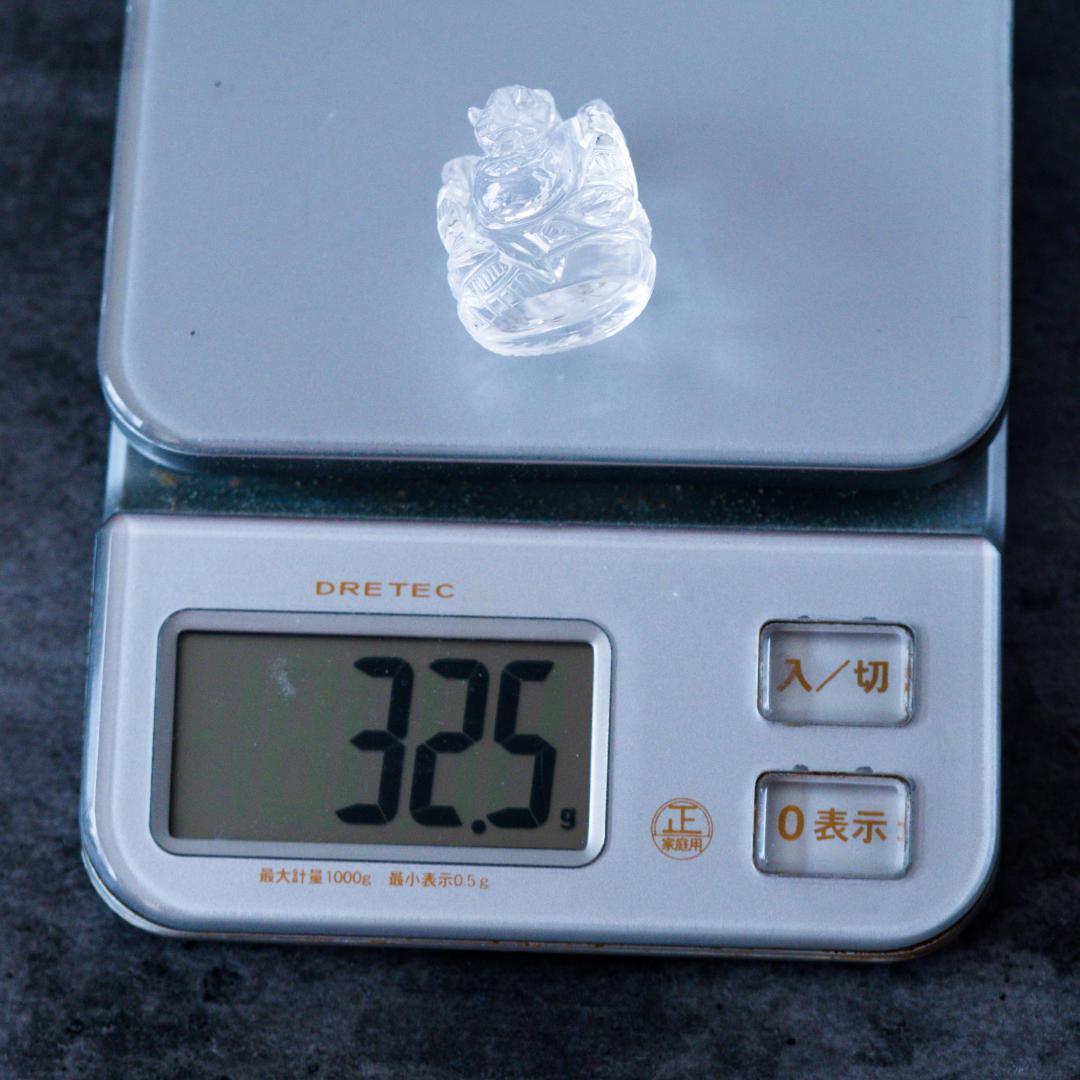 クリスタル・ガネーシャ神像（サイズ 高さ約4cm 約32グラム）ヒマラヤ水晶