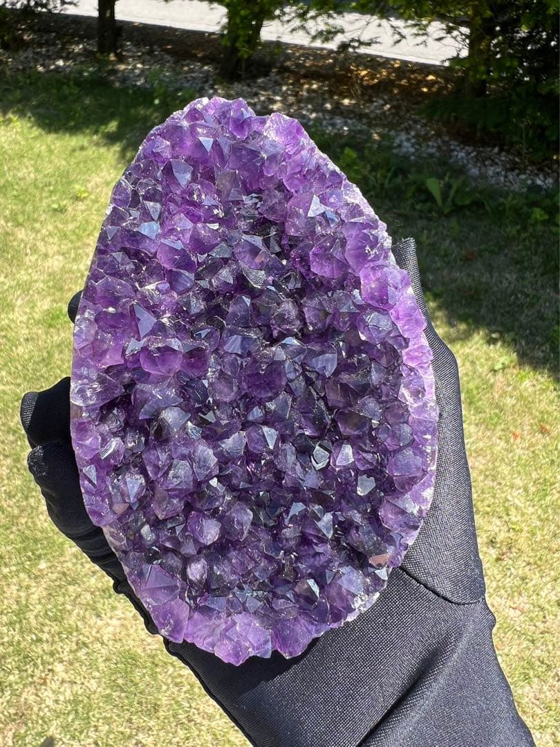 A618 高品質アメジストドーム パワーストーン 紫水晶 天然石 置き物