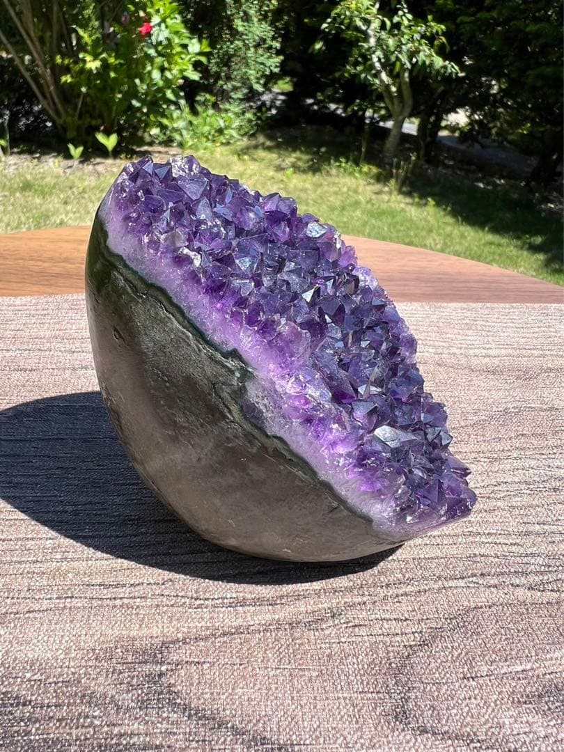 A618 高品質アメジストドーム パワーストーン 紫水晶 天然石 置き物