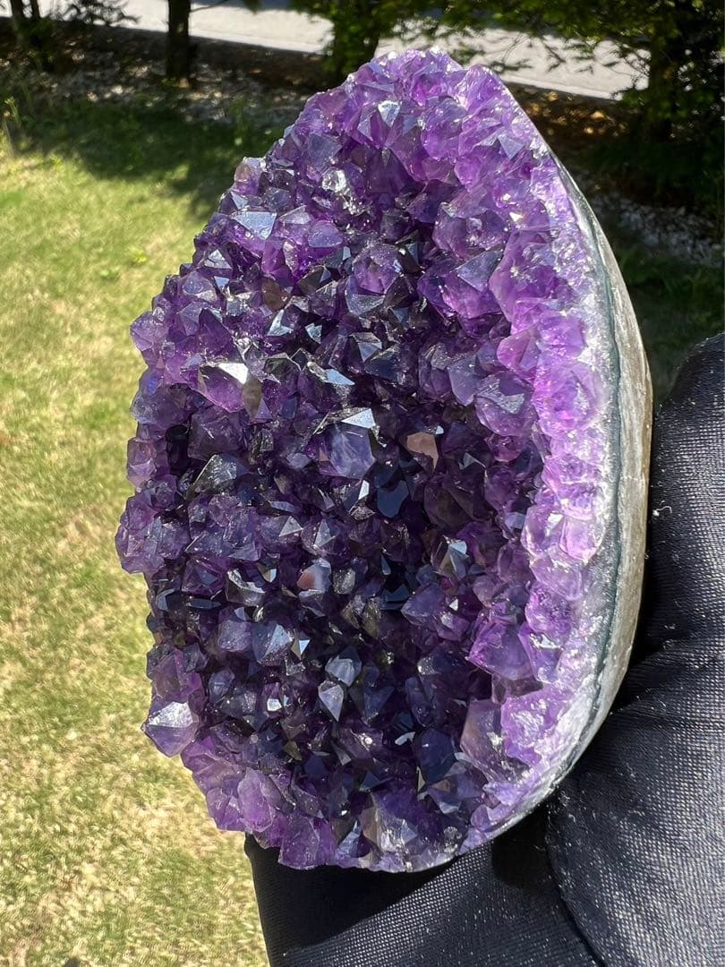 A618 高品質アメジストドーム パワーストーン 紫水晶 天然石 置き物