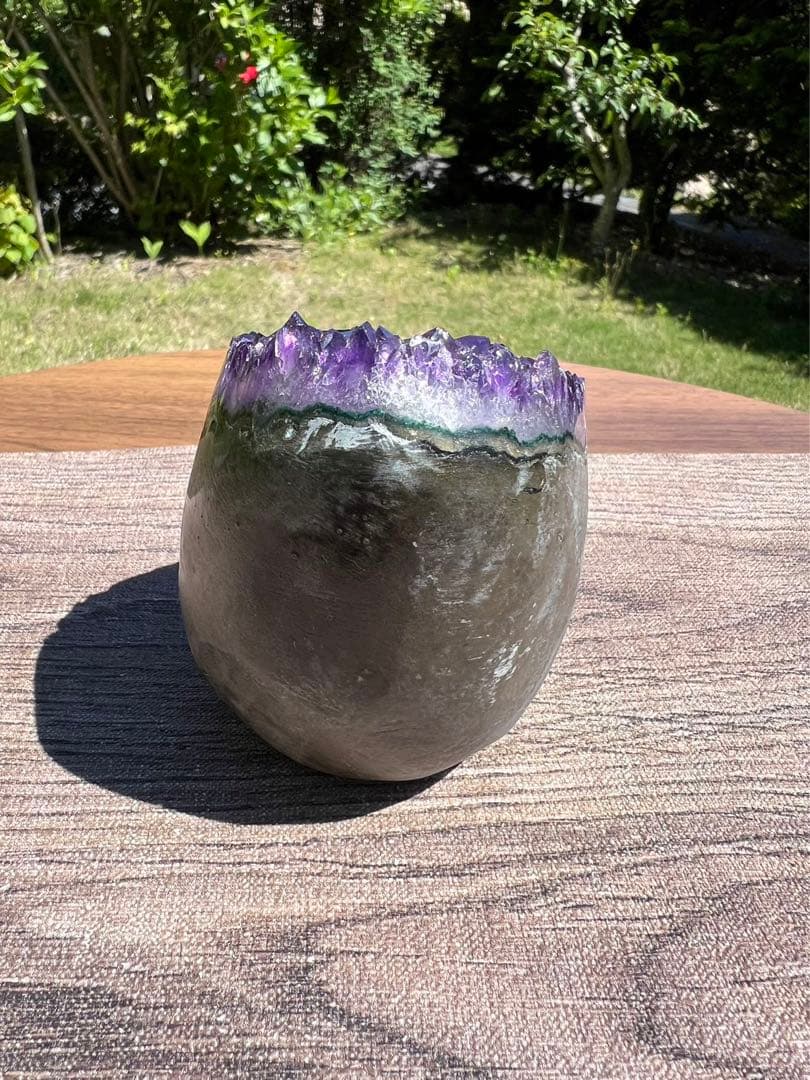 A618 高品質アメジストドーム パワーストーン 紫水晶 天然石 置き物