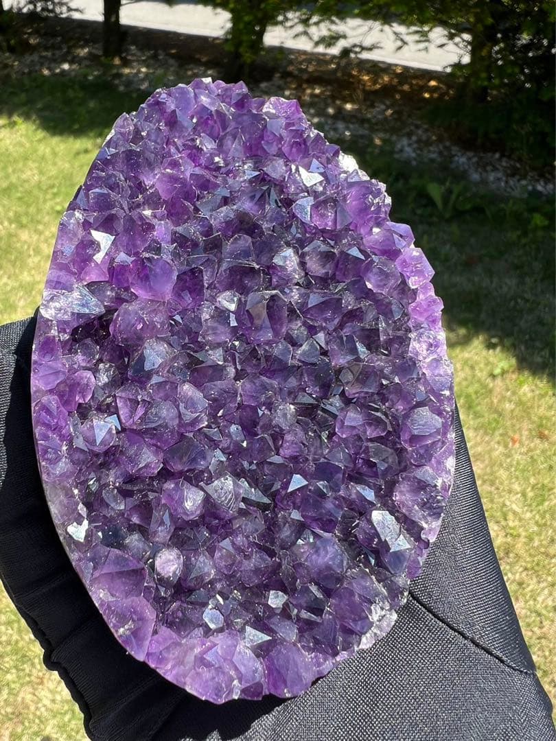 A618 高品質アメジストドーム パワーストーン 紫水晶 天然石 置き物