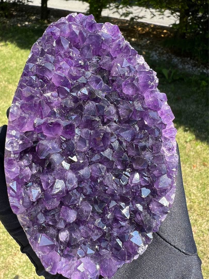 A618 高品質アメジストドーム パワーストーン 紫水晶 天然石 置き物