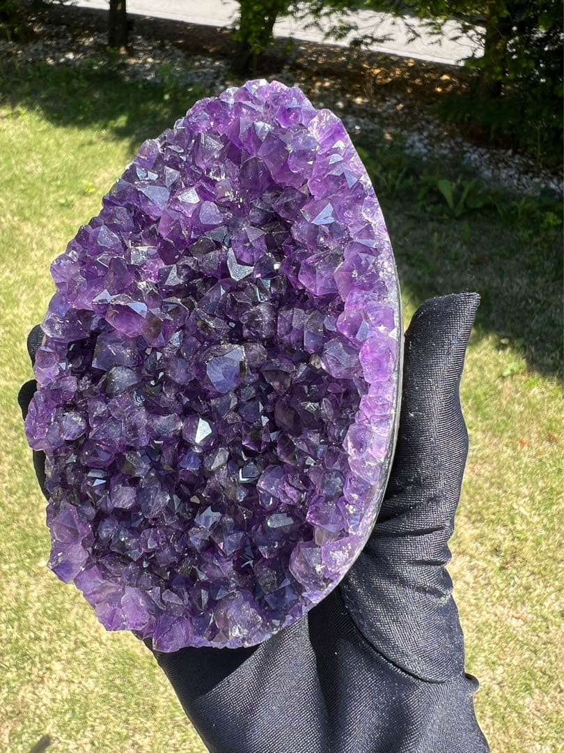 A618 高品質アメジストドーム パワーストーン 紫水晶 天然石 置き物