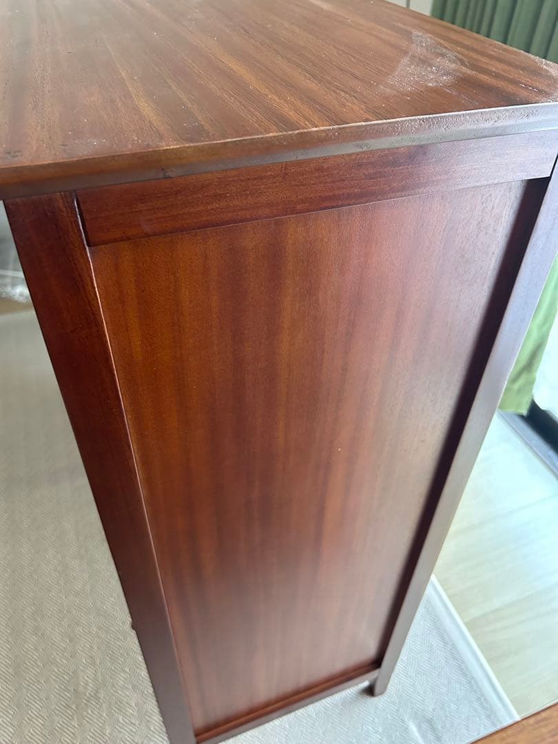 木製本棚 4区画 2引き出し付き