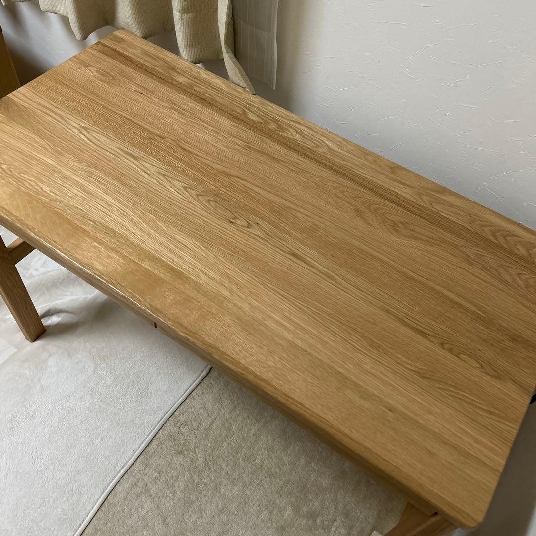 無印良品　オーク無垢材　デスク