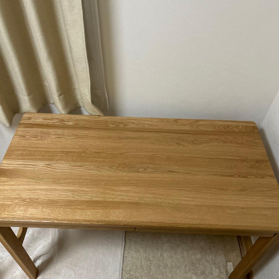 無印良品　オーク無垢材　デスク