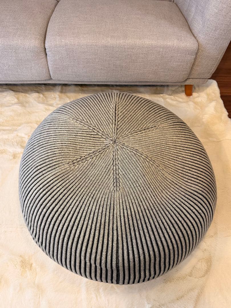 PUUF White×Black MIX ビーズクッション