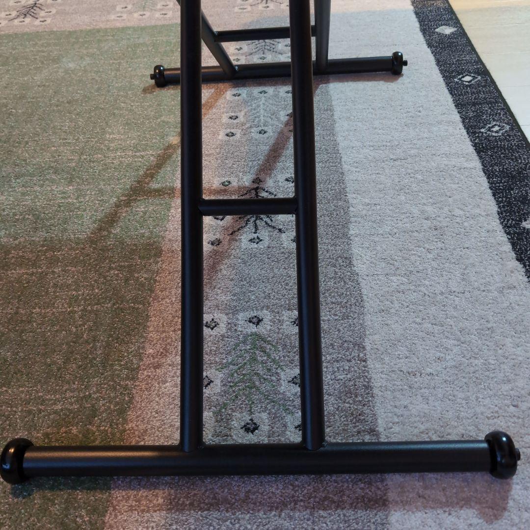 ガス圧無段階昇降式折りたたみテーブル 120x60cm 超美品