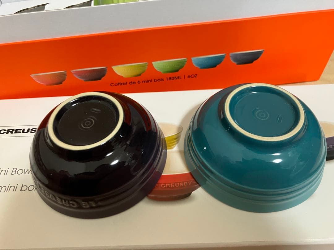 ル・クルーゼ　ミニボウル　6個セット　レインボー　未使用