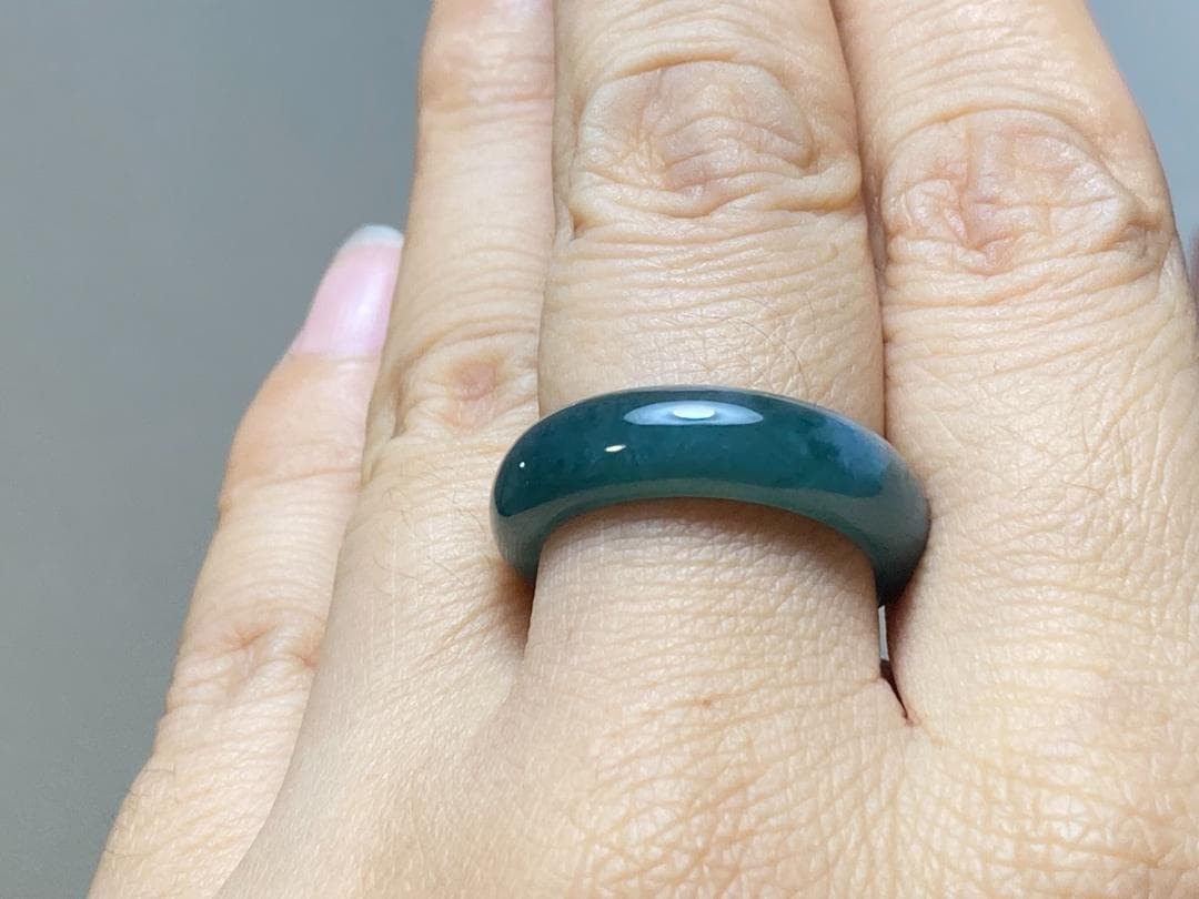 L16-139 氷糯種 16.0号 グアテマラ産 A貨 本翡翠 くりぬき リング