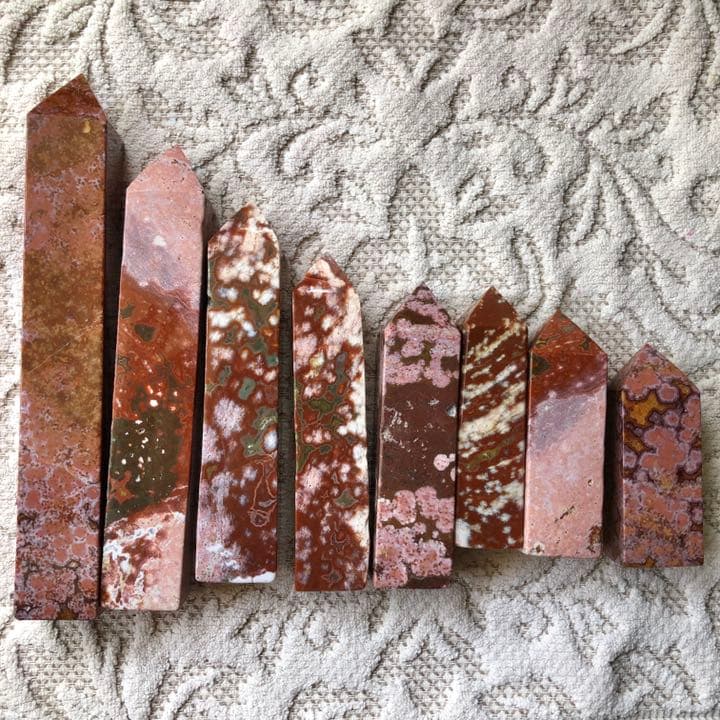 オーシャンジャスパー ピンク/レッド タワーセット