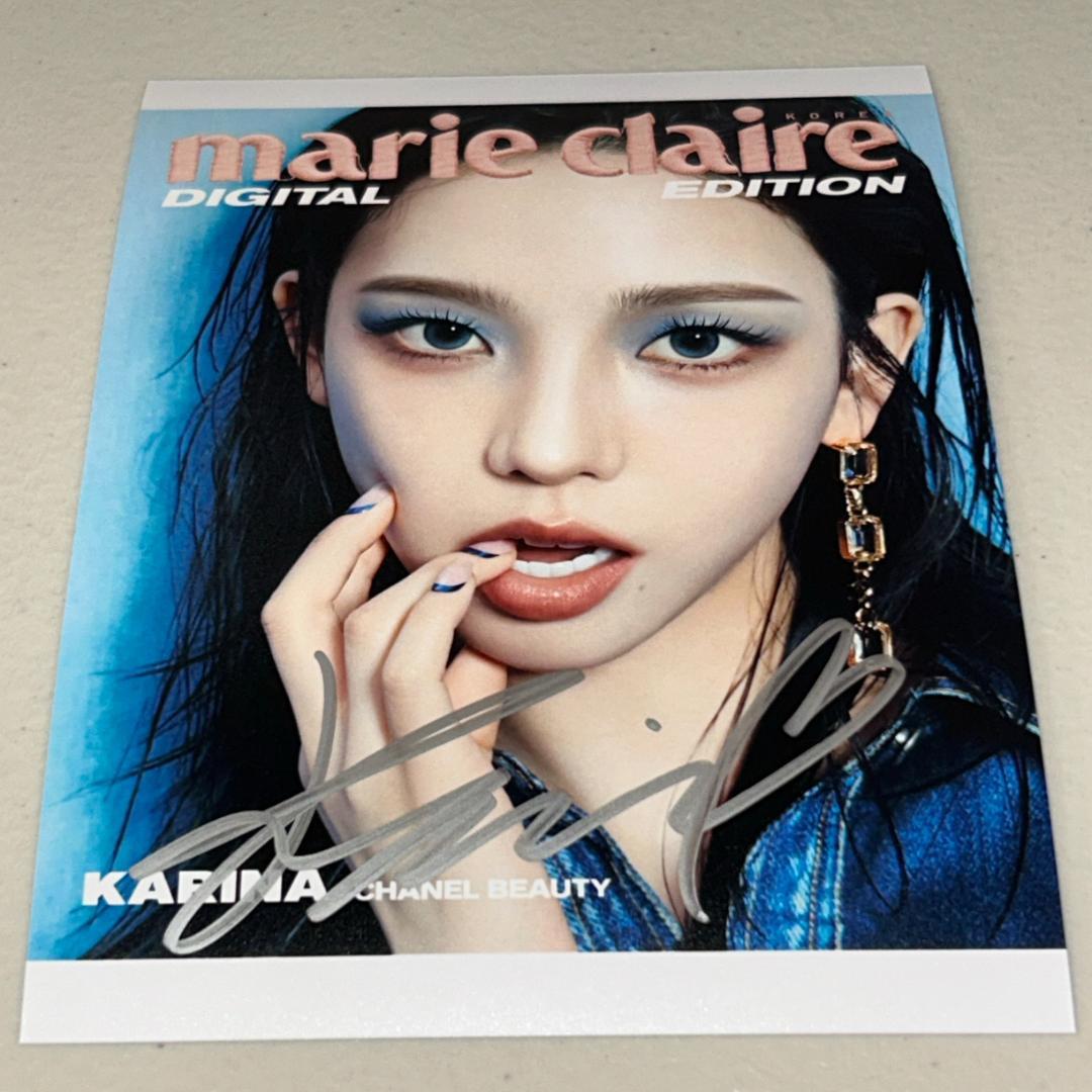 aespa カリナ 直筆サイン 2Lサイズ スチール写真 - メルカリ
